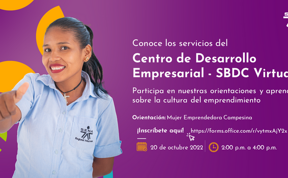  #EmprenderSENA El Centro de Desarrollo Empresarial Virtual del SENA te invitan a participar en la orientación "MUJER EMPRENDEDORA CAMPESINA" 👩‍🌾👩‍🦱👩👩‍🦳