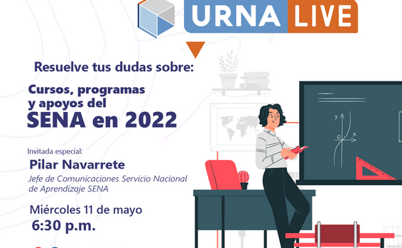 El @SENAComunica estará en #UrnaLive el miércoles 11 de mayo para aclarar tus dudas. #PregúntaleAUrna