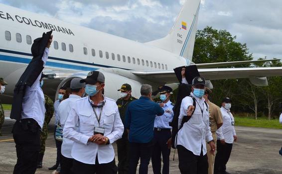 Presidente Iván Duque Márquez visitó la Amazonía y fue recibido por su Fuerza Aérea