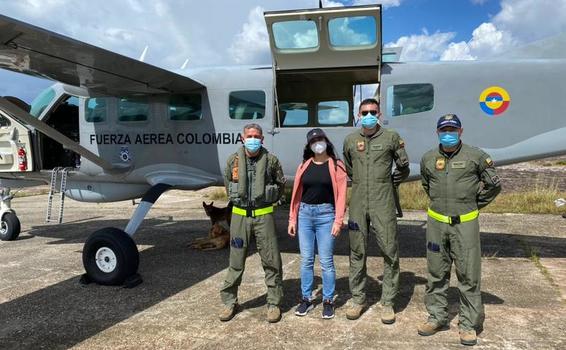 Profesionales de la salud llegaron a zonas de difícil acceso en aeronave de su Fuerza Aérea Colombiana