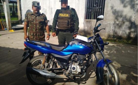 Se recupera motocicleta de ciudadano Brasilero