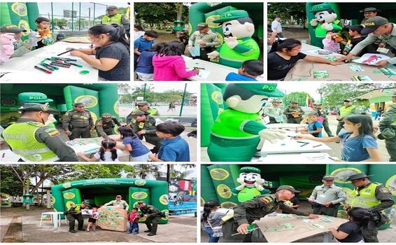 POLICÍA INSTALO STAND DE PROTECCIÓN A LA NIÑEZ EN EL “PARQUE DE LOS LOROS” DE LETICIA POLICÍA INSTALO STAND DE PROTECCIÓN A LA NIÑEZ EN EL “PARQUE DE LOS LOROS” DE LETICIA