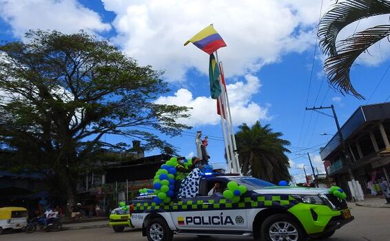 ASÍ CONMEMORÓ LA POLICÍA EL DÍA DE LA VIRGEN DEL CARMEN EN LA CIUDAD DE LETICIA