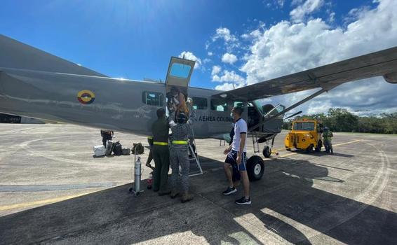 Menor de edad fue evacuado en aeronave de su Fuerza Aérea Colombiana