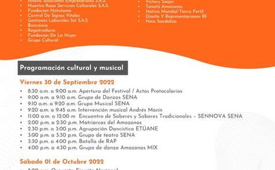 馃敐 Esta es la programaci贸n del II Festival de Emprendimiento y Cultura Amaz贸nica 馃悞馃А馃拑馃徑馃暫馃徑 del SENA Regional #Amazonas y la C谩mara de Comercio del Amazonas 馃槑馃憣馃徑馃啋 鈴砃o te lo puedes perder!!! 馃コ 馃敐 Esta es la programaci贸n del II Festival de Emprendimiento y Cultura Amaz贸nica 馃悞馃А馃拑馃徑馃暫馃徑 del SENA Regional #Amazonas y la C谩mara de Comercio del Amazonas 馃槑馃憣馃徑馃啋 鈴砃o te lo puedes perder!!! 馃コ