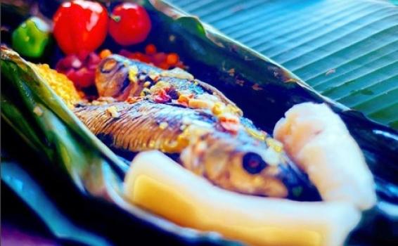 Patarashca Pescado en hojas de platano