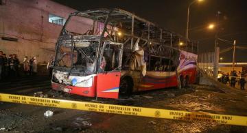 Bus incinerado 