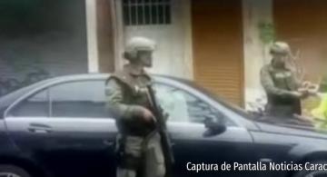 Personal del ejercito en captura con la policia