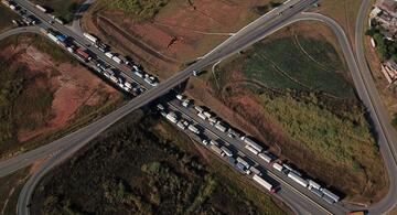 image for Truckers block Brazil highways in support of president