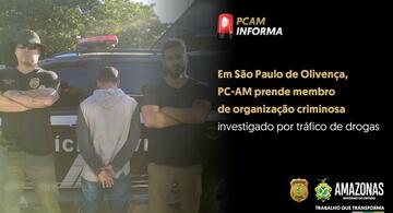 image for  PC-AM prende membro de organização criminosa investigado por tráfico de drogas