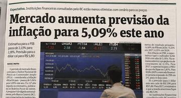 image for Mercado aumenta previsão da inflação e preocupa economia brasileira