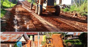 image for Bairro Eduardo Braga recebe trabalhos de terraplanagem e pavimentação