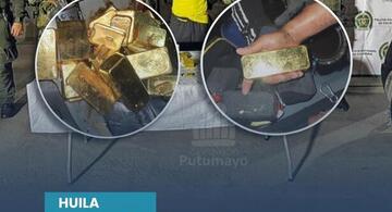 image for Ejército reportó la incautación de 42 kilos de oro