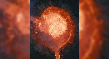 image for Dron baja directamente al cráter del volcán Fagradalsfjall