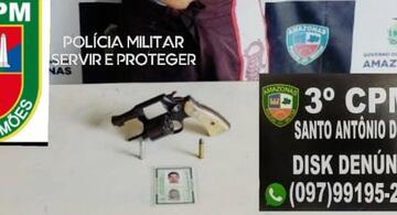 image for PM detém homem por porte ilegal de arma de fogo em Santo Antônio do Iça