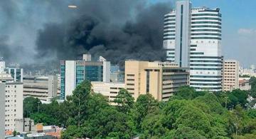 Incêndio em um hospital em São Paulo