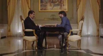 Nicolas Maduro hablando con periodista Jordi Evole 