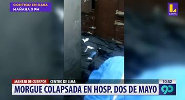 image for Hospital Dos de Mayo colapsa en su morgue