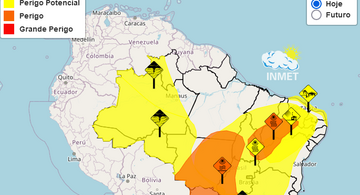 image for Inmet prevê chuvas intensas para Manaus