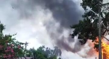 image for Casa é destruída por incêndio em Carauari