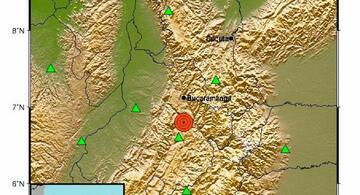 image for Temblor de magnitud 4.5 sacudio a Santander y parte de Antioquia este viernes