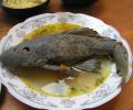 Caldo de chucha servida en un plato