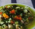 Sopa de verduras con mondongo