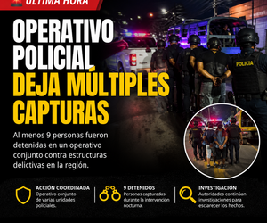 image for Operativo policial deja múltiples capturas en acción coordinada