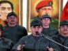 Militares venezolanos en una rueda de prensa