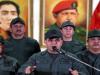 Militares venezolanos en una rueda de prensa