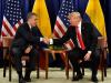 Trump y Duque estrechando las manos